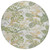 8' Ivory Wheat And Olive Green Round Botanical Leaves Washable Indoor Outdoor Area Rug