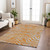 10' X 14' Copper And Gray Animal Print Washable Indoor Outdoor Area Rug