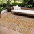 10' X 14' Copper And Gray Animal Print Washable Indoor Outdoor Area Rug