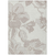 9' X 12' Ivory Beige And Taupe Floral Washable Indoor Outdoor Area Rug