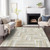 9' X 12' Ivory Beige And Gray Geometric Washable Indoor Outdoor Area Rug