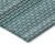 8' X 10' Teal Blue And Aqua Striped Washable Indoor Outdoor Area Rug