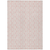 8' X 10' Pink And Gray Ogee Washable Indoor Outdoor Area Rug