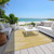 9' X 12' Gold And Ivory Abstract Washable Indoor Outdoor Area Rug Transitional Style - Gold, Ivory Color