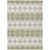 9' X 12' Artichoke Green Ivory And Beige Geometric Washable Indoor Outdoor Area Rug