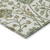 8' X 10' Ivory Green And Brown Floral Washable Indoor Outdoor Area Rug