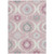 8' X 10' Pink Blush And Gray Medallion Washable Indoor Outdoor Area Rug