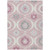 8' X 10' Pink Blush And Gray Medallion Washable Indoor Outdoor Area Rug