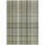 10' X 14' Gray Plaid Washable Non Skid Indoor Outdoor Area Rug