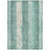 10' X 14' Pale Aqua And Teal Blue Striped Washable Indoor Outdoor Area Rug
