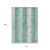 10' X 14' Pale Aqua And Teal Blue Striped Washable Indoor Outdoor Area Rug