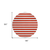 8' Round Red and White Round Striped Washable Non Skid Indoor Outdoor Area Rug
