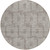 8' Taupe And Ivory Round Geometric Washable Indoor Outdoor Area Rug Transitional Style - Taupe, Ivory Color