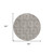 8' Taupe And Ivory Round Geometric Washable Indoor Outdoor Area Rug Transitional Style - Taupe, Ivory Color