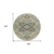 8' Beige Green And Brown Round Oriental Washable Indoor Outdoor Area Rug