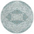 8' Teal Blue And Ivory Round Medallion Washable Indoor Outdoor Area Rug - 880016443288