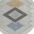 8' Gray Gold And Charcoal Round Geometric Washable Indoor Outdoor Area Rug