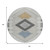 8' Gray Gold And Charcoal Round Geometric Washable Indoor Outdoor Area Rug