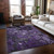 10' X 14' Purple Abstract Washable Indoor Outdoor Area Rug