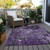10' X 14' Purple Abstract Washable Indoor Outdoor Area Rug