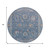 8' Blue And Beige Round Floral Washable Indoor Outdoor Area Rug