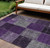 10' X 14' Eggplant Purple And Lilac Patchwork Washable Indoor Outdoor Area Rug
