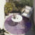 8' Round Purple Round Abstract Washable Non Skid Indoor Outdoor Area Rug
