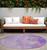 8' Round Purple Round Abstract Washable Non Skid Indoor Outdoor Area Rug Transitional Style - Purple Color