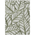8' X 10' Olive Green And Beige Floral Washable Indoor Outdoor Area Rug