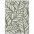 8' X 10' Olive Green And Beige Floral Washable Indoor Outdoor Area Rug