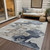 8' X 10' Ivory And Taupe Abstract Washable Indoor Outdoor Area Rug