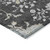10' X 14' Charcoal Gray And Beige Floral Washable Indoor Outdoor Area Rug