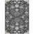 10' X 14' Charcoal Gray And Beige Floral Washable Indoor Outdoor Area Rug