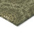 8' X 10' Olive Green Artichoke Green And Gold Floral Medallion Washable Indoor Outdoor Area Rug