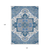 10' X 14' Blue Gray And Ivory Oriental Washable Indoor Outdoor Area Rug