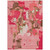 10' X 14' Coral Pink And Brown Abstract Washable Indoor Outdoor Area Rug