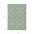 9' X 12' Green And Ivory Geometric Washable Indoor Outdoor Area Rug - 608219006426