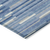 9' X 12' Sky Blue Gray And Ivory Striped Washable Indoor Outdoor Area Rug