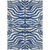 9' X 12' Navy Blue And Ivory Animal Print Washable Indoor Outdoor Area Rug