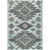 9' X 12' Mint Green And Charcoal Tribal Washable Indoor Outdoor Area Rug