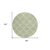 8' Green Beige And Ivory Round Geometric Washable Indoor Outdoor Area Rug