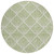 8' Green Beige And Ivory Round Geometric Washable Indoor Outdoor Area Rug