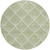 8' Green Beige And Ivory Round Geometric Washable Indoor Outdoor Area Rug