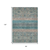 8' X 10' Teal Blue Salmon And Beige Medallion Washable Indoor Outdoor Area Rug