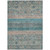 8' X 10' Teal Blue Salmon And Beige Medallion Washable Indoor Outdoor Area Rug