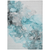 8' X 10' Teal Abstract Washable Non Skid Indoor Outdoor Area Rug