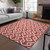 10' X 14' Red And Ivory Geometric Washable Indoor Outdoor Area Rug
