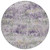 8' Lavender And Purple Round Striped Washable Indoor Outdoor Area Rug - Lavender, Purple
