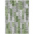 9' X 12' Green And Fern Green Geometric Washable Indoor Outdoor Area Rug