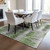 9' X 12' Green And Fern Green Geometric Washable Indoor Outdoor Area Rug
